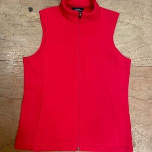 Red Women’s Medium Lands’ End Fleece Vest Worn once or twice VERY gently used